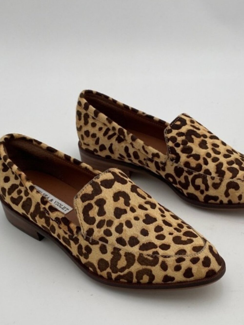 Chelsea & Violet Animal real fur Print Flats women 6M casual office event boho